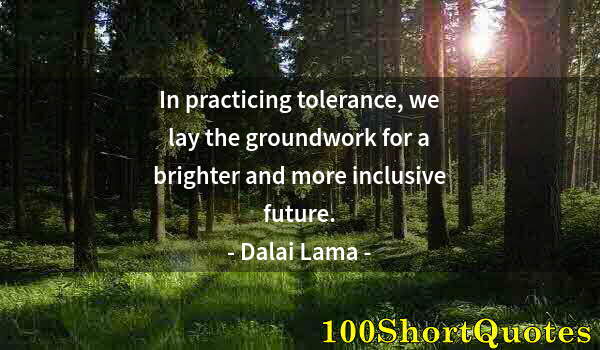 Quote by Albert Einstein: In practicing tolerance, we lay the groundwork for a brighter and more inclusive future.