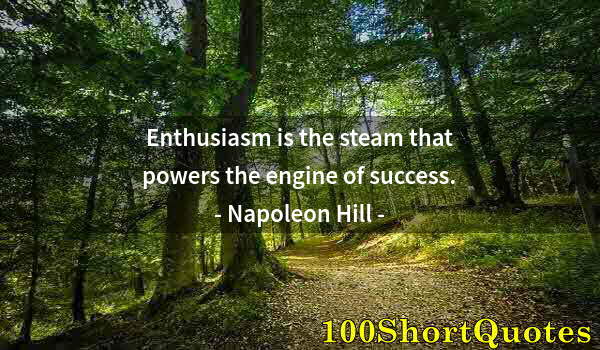 Quote by Albert Einstein: Enthusiasm is the steam that powers the engine of success.