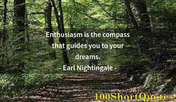 Quote by Albert Einstein: Enthusiasm is the compass that guides you to your dreams.