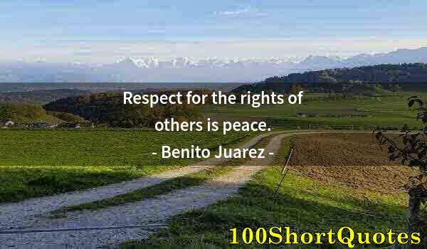 Quote by Albert Einstein: Respect for the rights of others is peace.