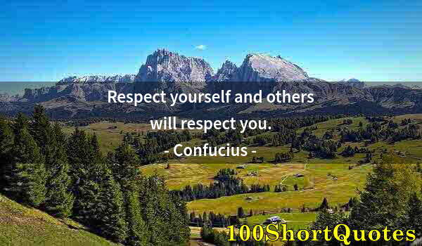 Quote by Albert Einstein: Respect yourself and others will respect you.