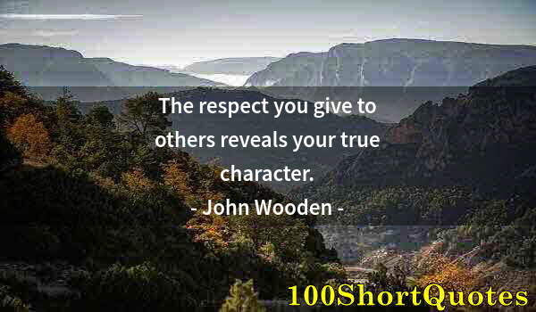 Quote by Albert Einstein: The respect you give to others reveals your true character.